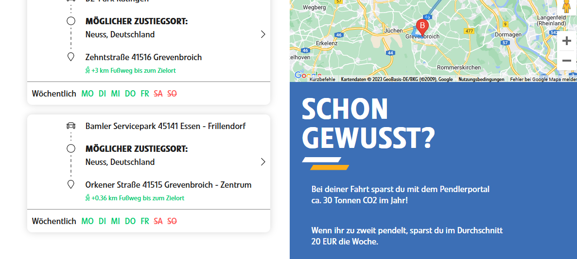 Pendler-Portal im Rhein-Kreis Neuss