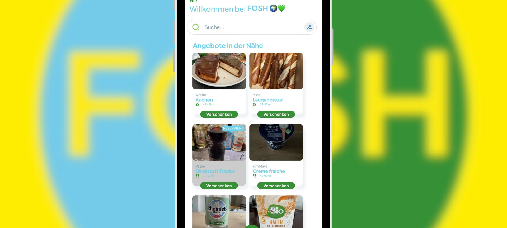 FOSH aus Neuss hat eine Lebensmitteltausch-App entwickelt