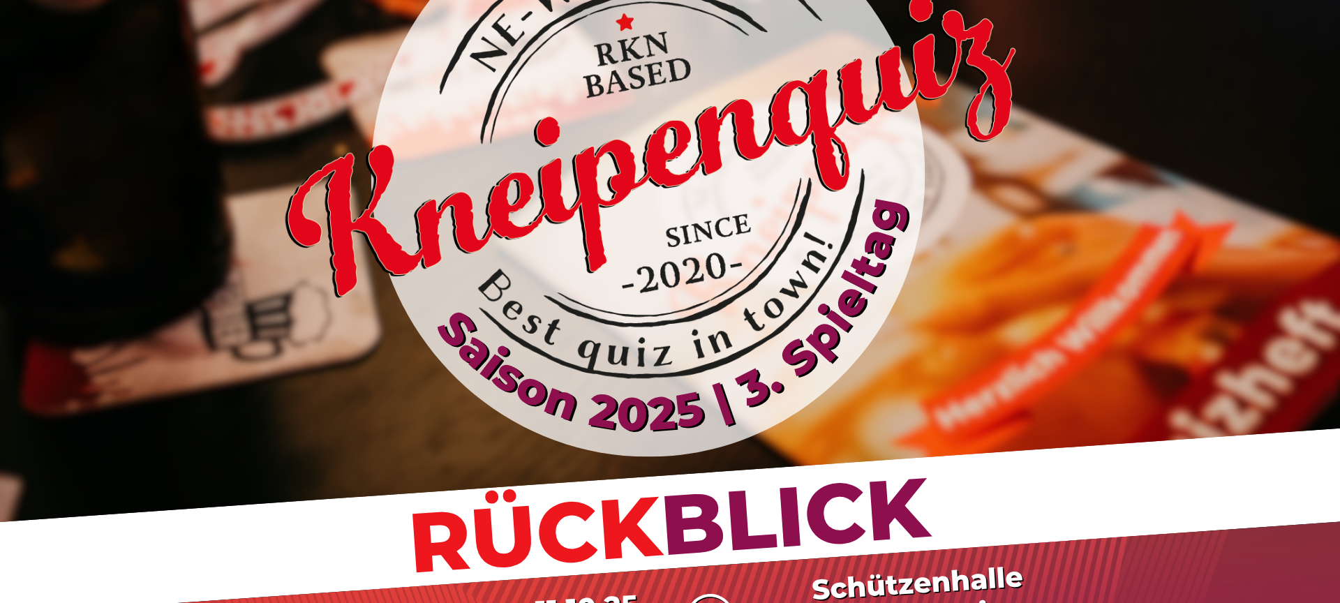 Rückblick: NE-WS 89.4-Kneipenquiz: Saison 2025 - Spieltag 3