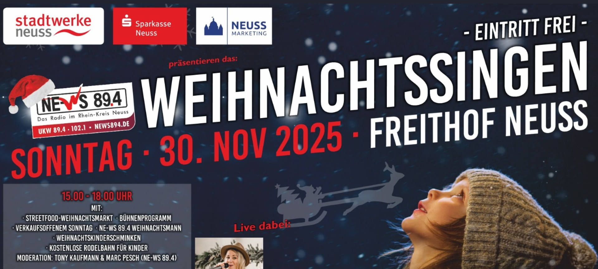 Rückblick: Das NE-WS 89.4-Weihnachtssingen 2025