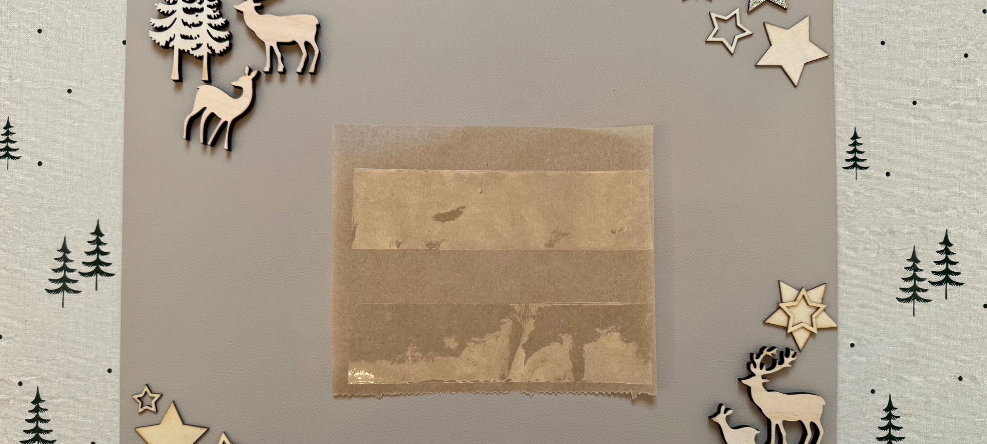 3. durchsichtiges Klebeband anbringen