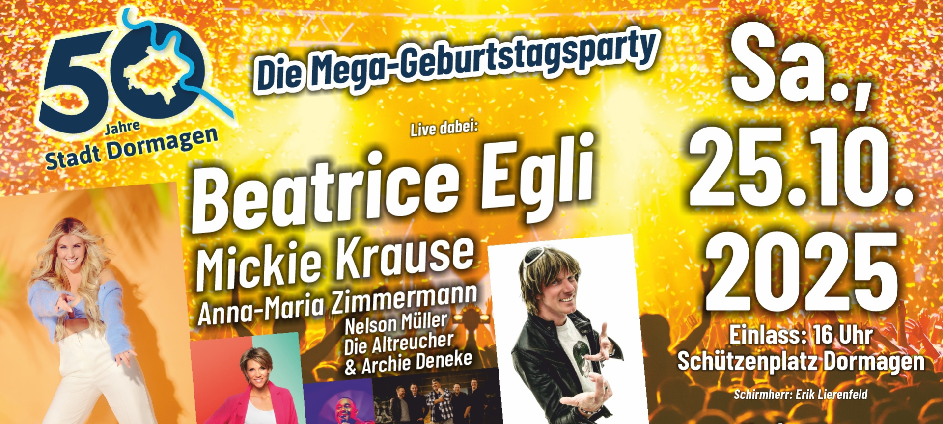 50 Jahre Stadt Dormagen: Mega-Geburtstagsparty