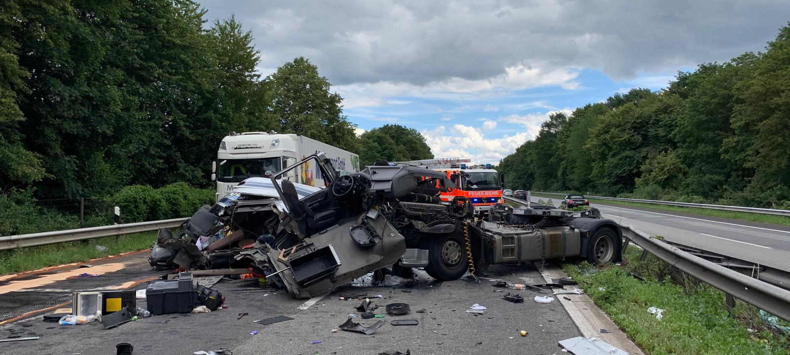 LKW Unfall auf der A 52 bei Kaast